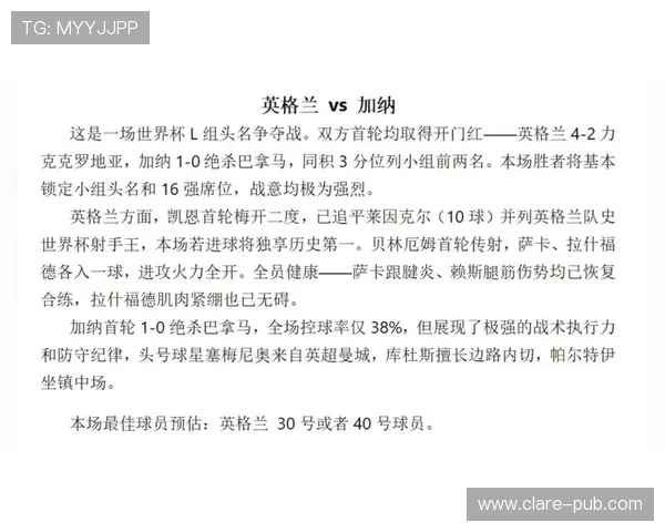 2026年世界杯英格兰对阵加纳比赛专家全面分析与赛前预测